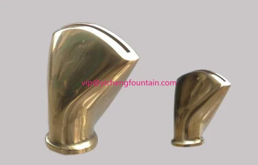 Fixed Fan Shape Spray Water Fountain Nozzle Of Brass SS And Brass With Chrom Material Creating Fan Shape Spray Effects To Be Round Water Spray Flower Shape